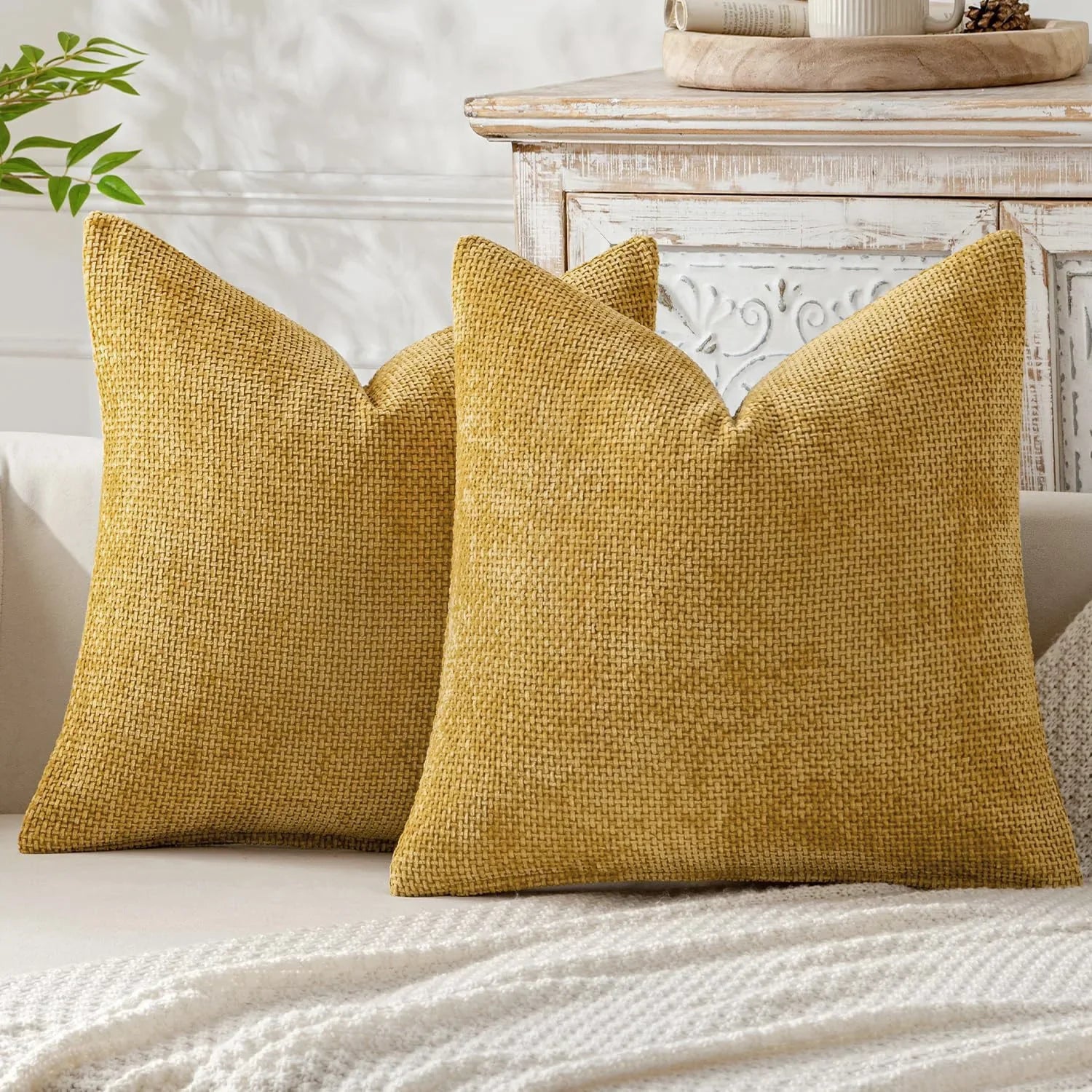 Chenille Throw Pillow Cover Decorative