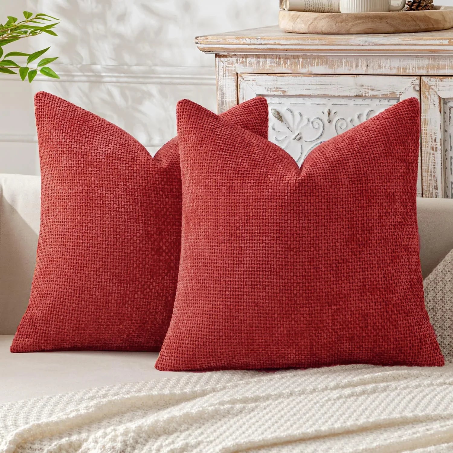 Chenille Throw Pillow Cover Decorative