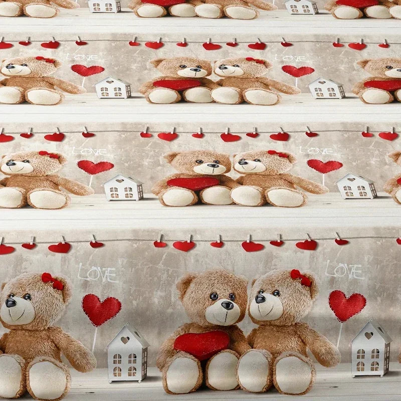 Heart-Shaped Printed Matte Fitted Sheet