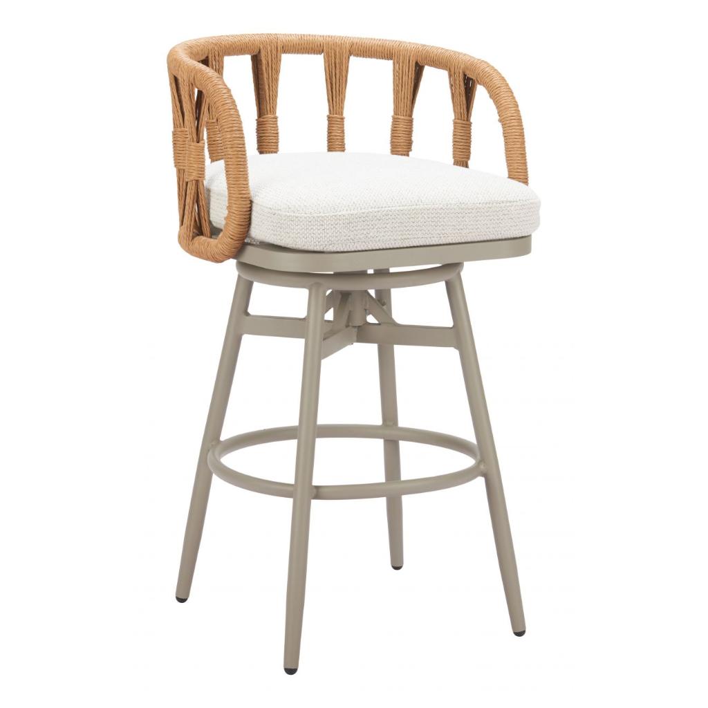 Safal Olefin Fabric Swivel Outdoor Barstool