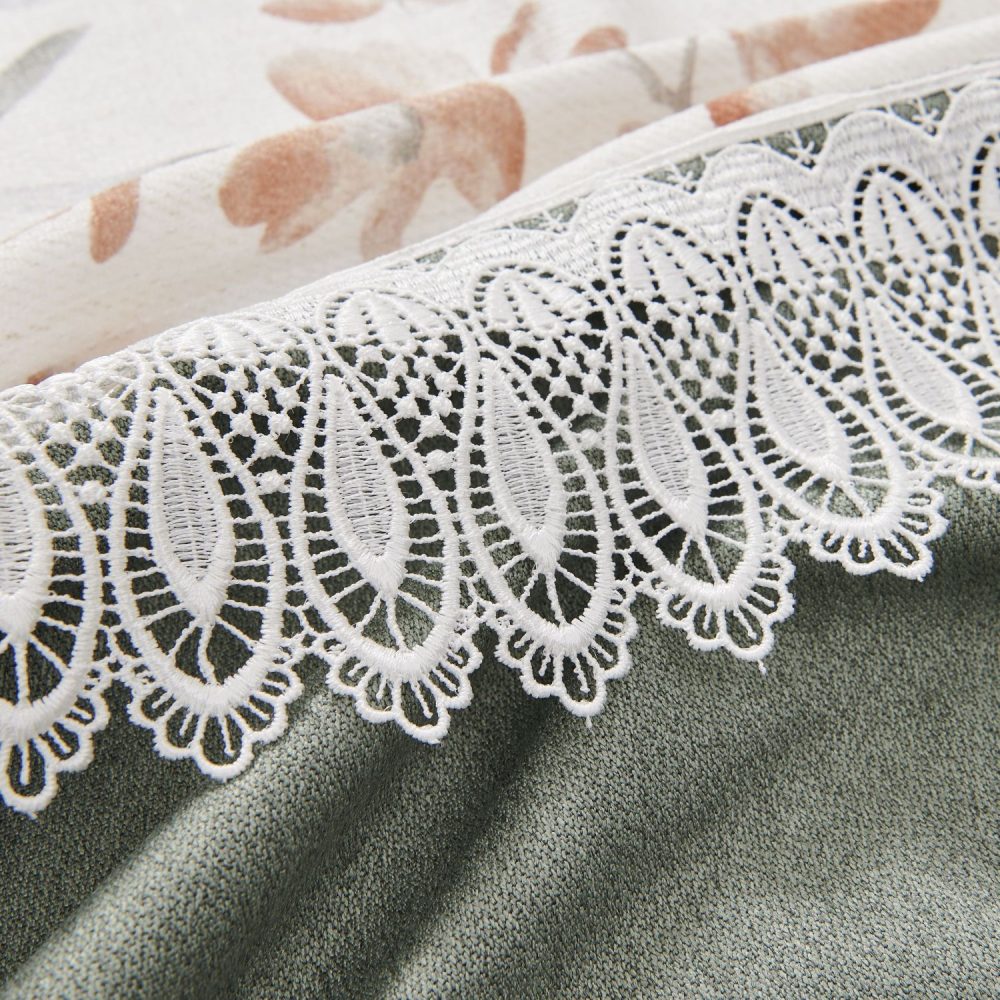 Sandy Gesang Floral bottom Splicing Curtains