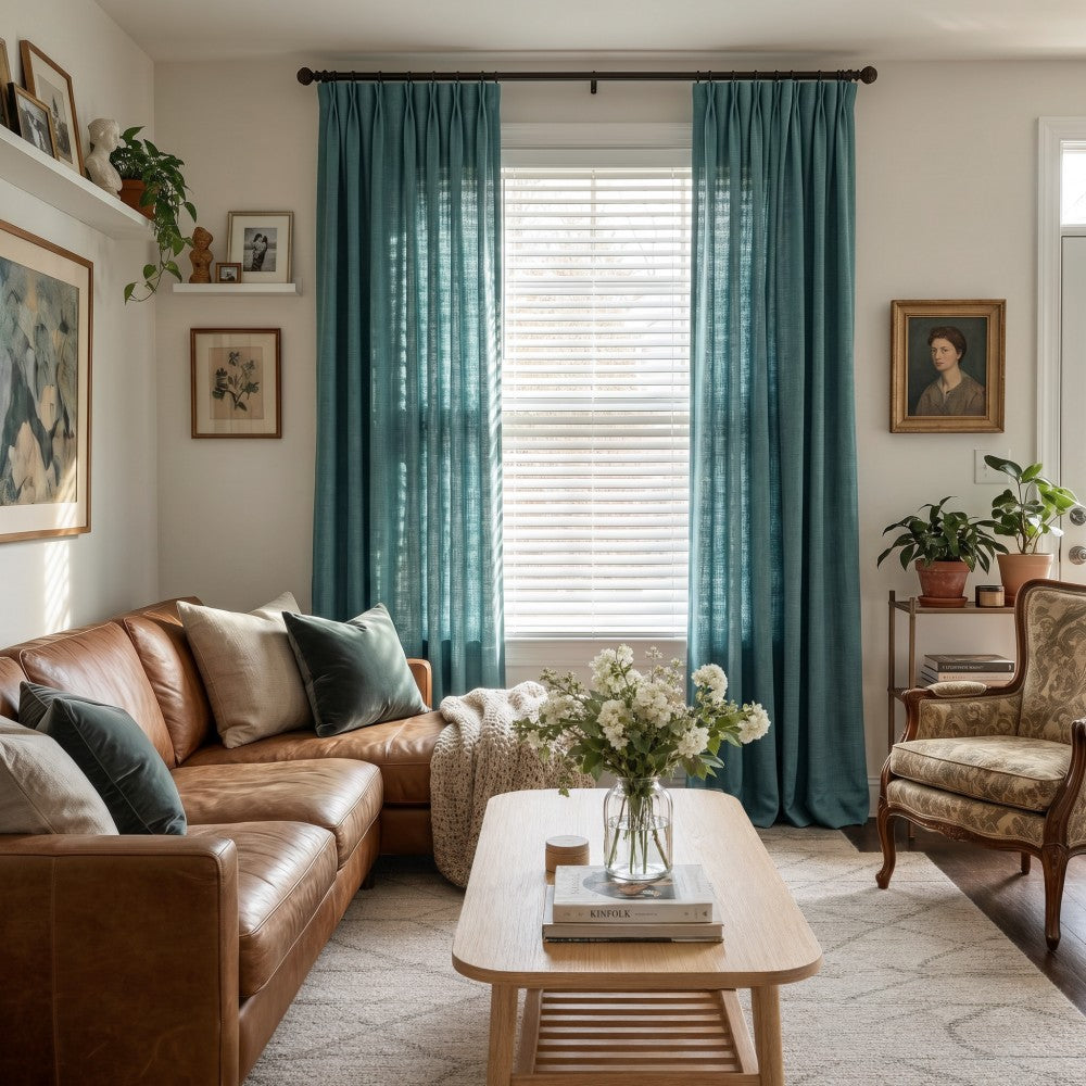 Sara Solid Linen Blend Curtains