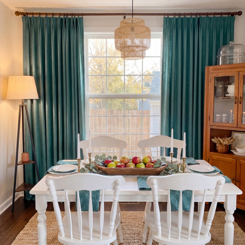 Sara Solid Linen Blend Curtains