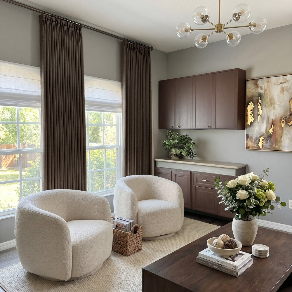 Sara Solid Linen Blend Curtains