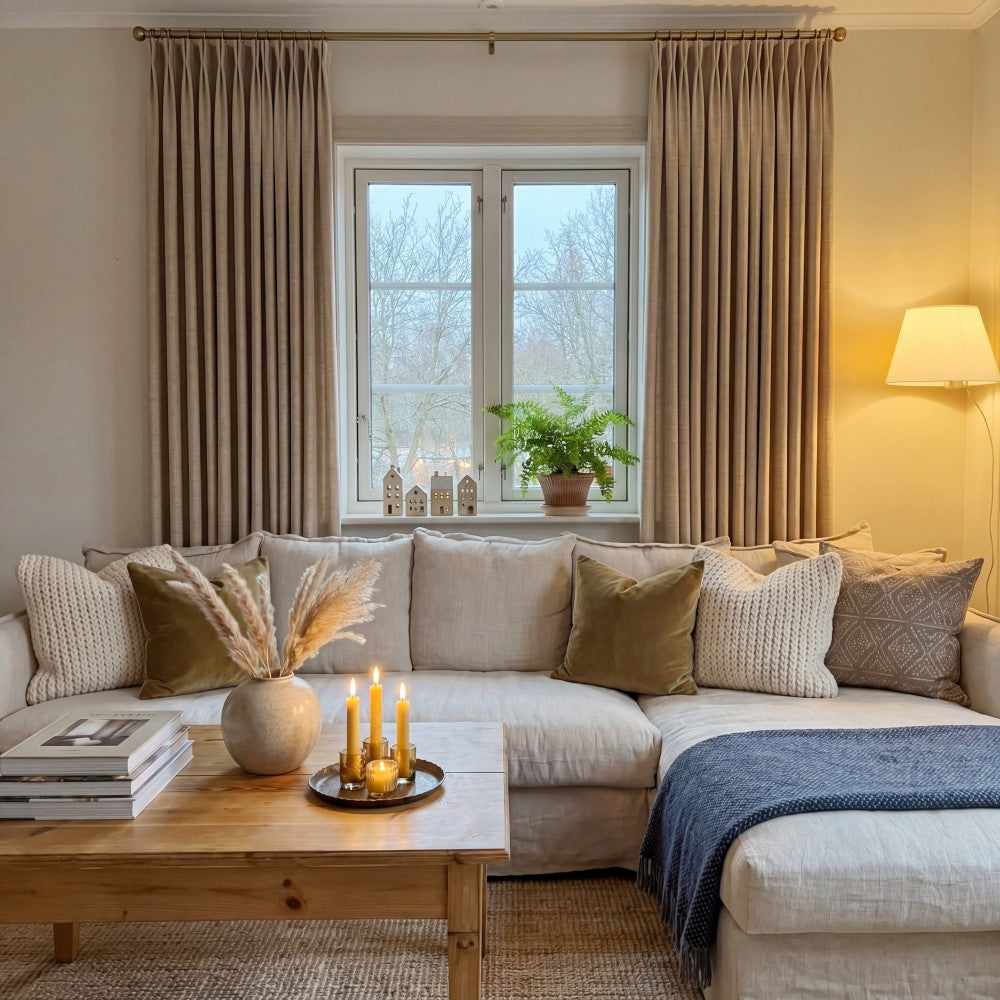 Sara Solid Linen Blend Curtains