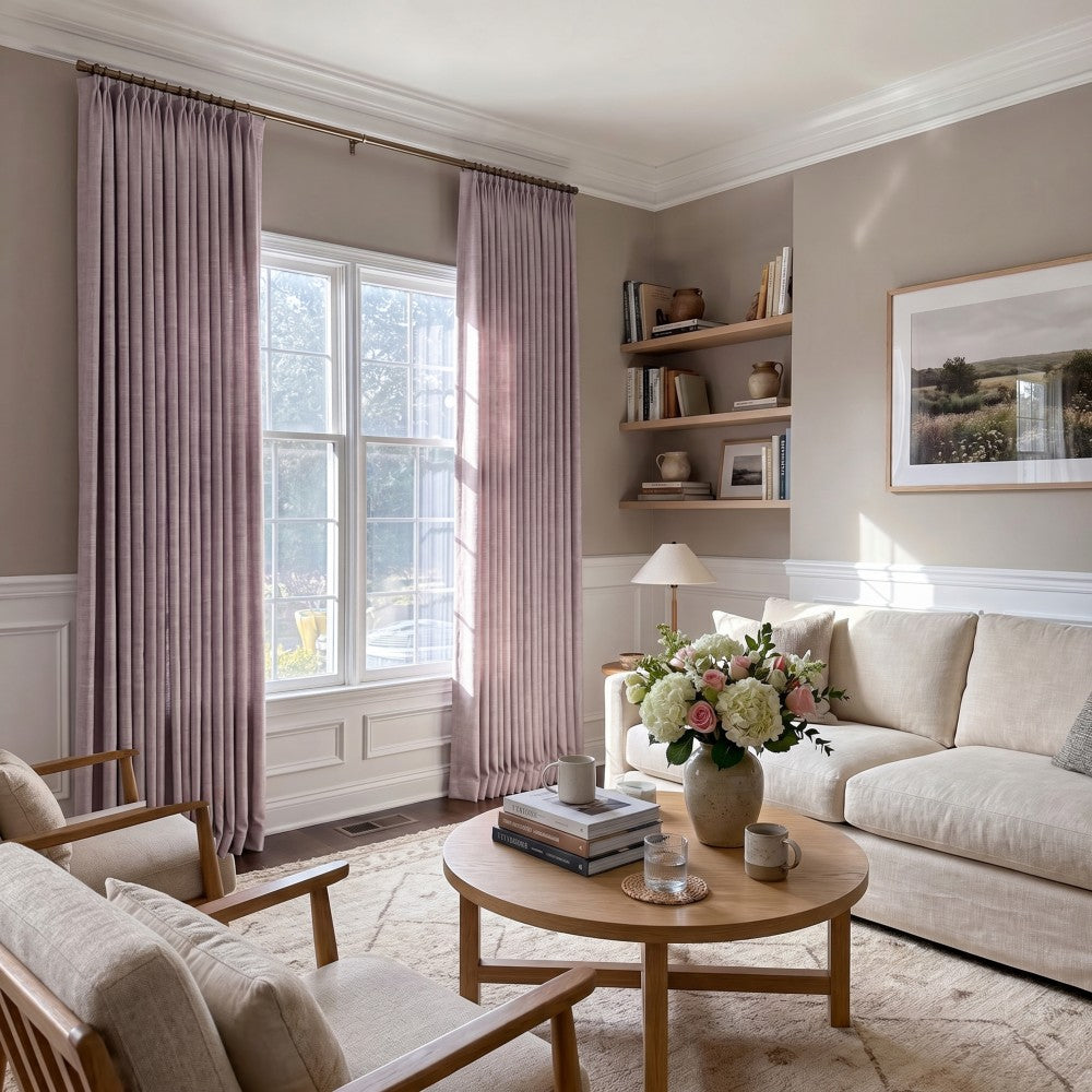 Sara Solid Linen Blend Curtains