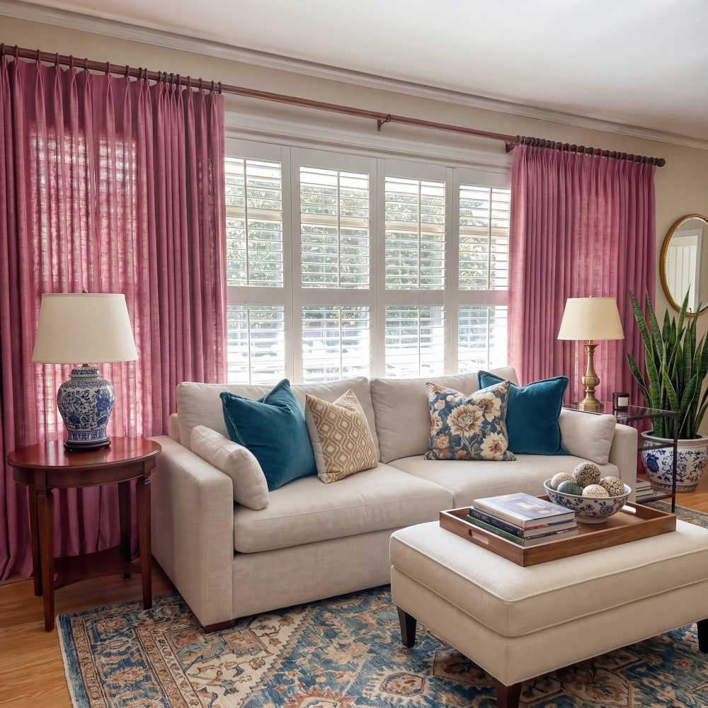 Sara Solid Linen Blend Curtains