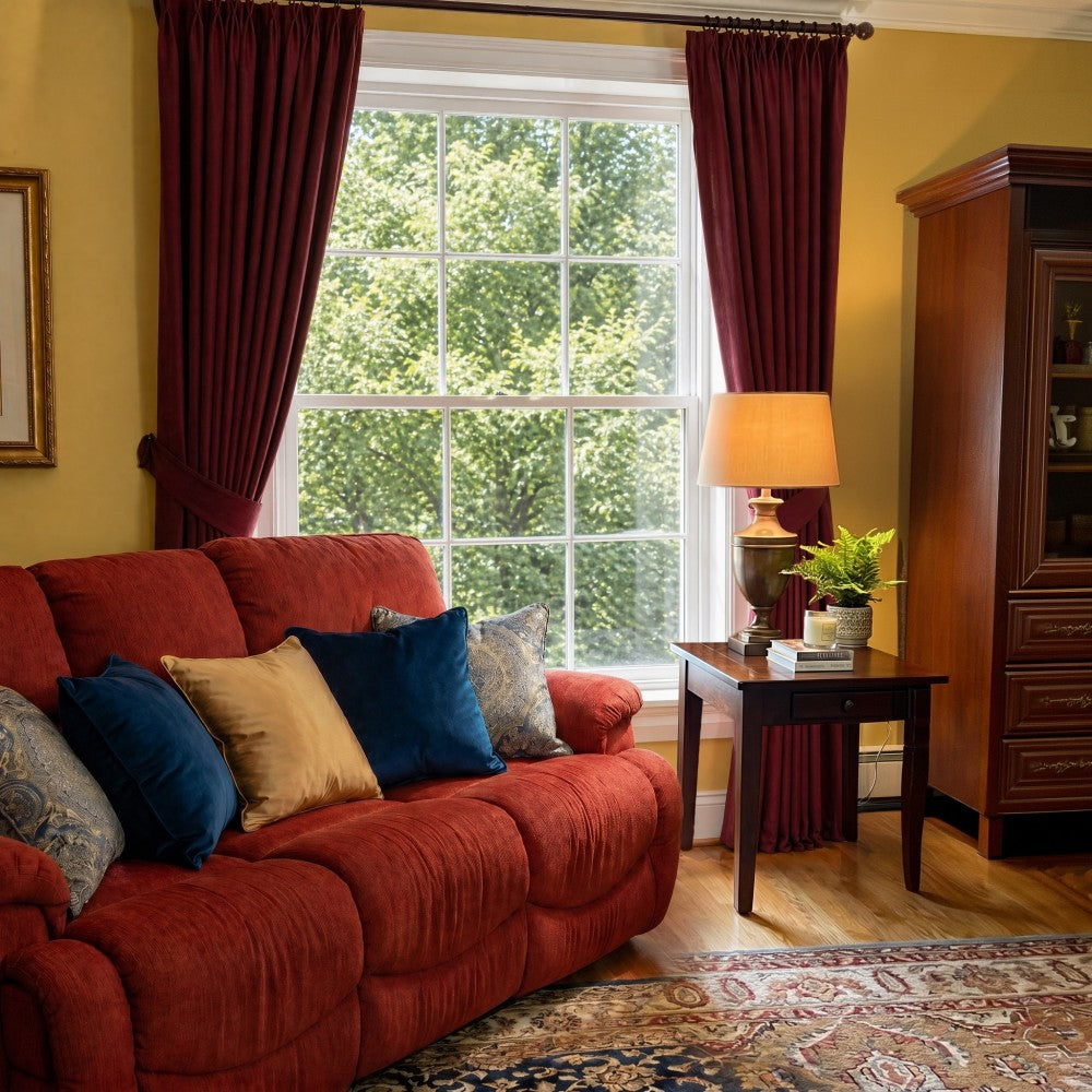 Sara Solid Linen Blend Curtains
