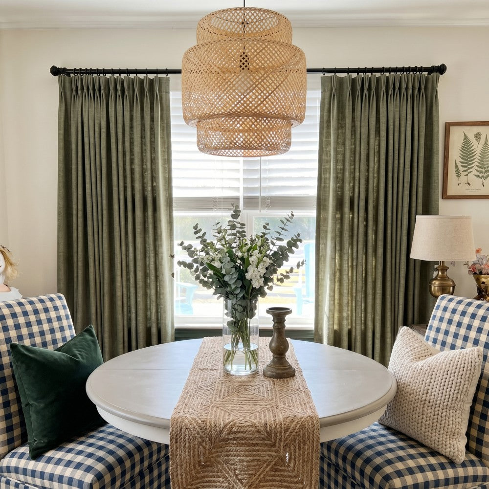 Sara Solid Linen Blend Curtains