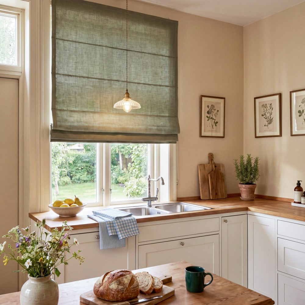 Sara Linen Roman Shade