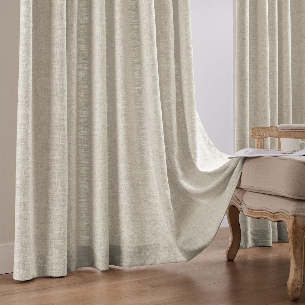 Sara Solid Linen Blend Curtains