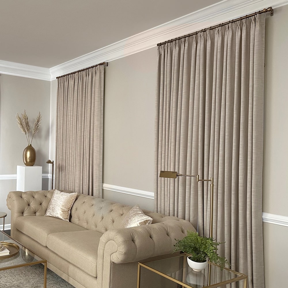 Sara Solid Linen Blend Curtains