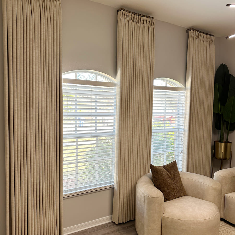 Sara Solid Linen Blend Curtains