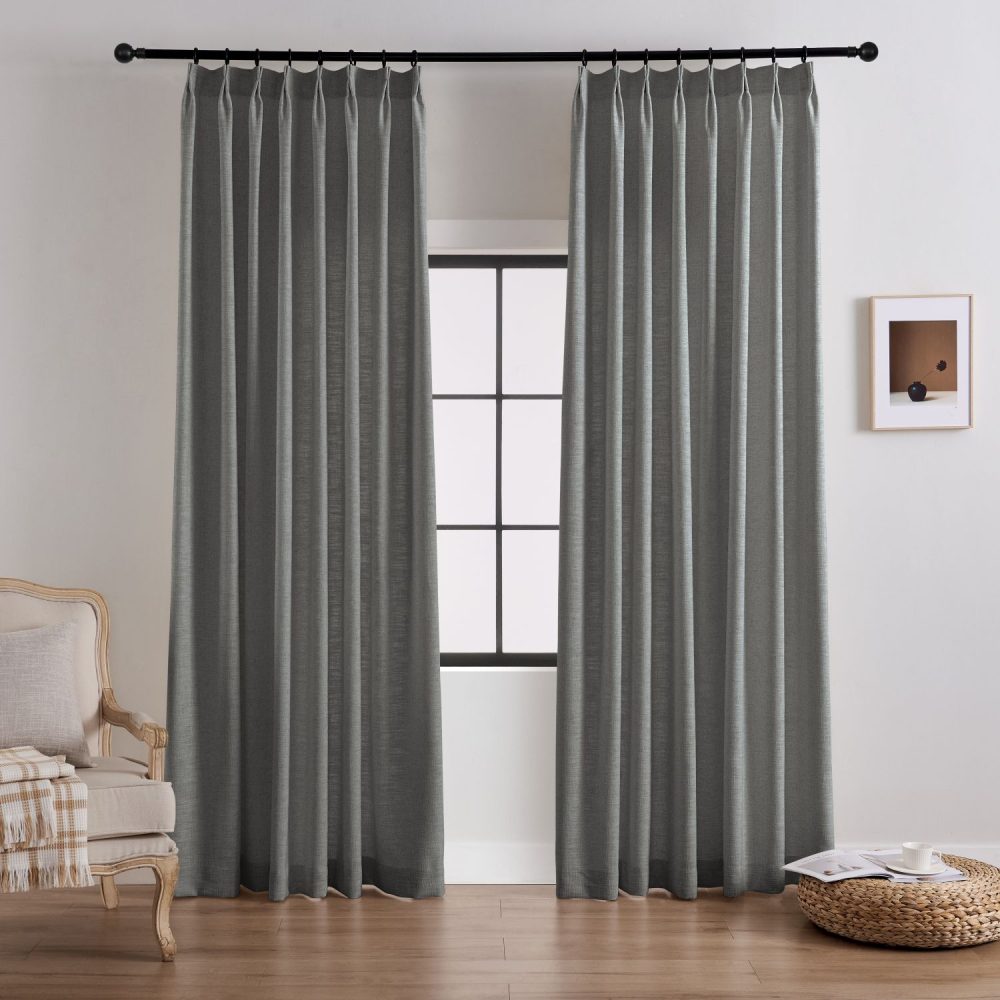 Sara Solid Linen Blend Curtains