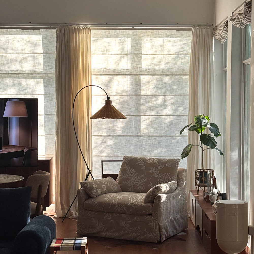Sara Solid Linen Blend Curtains