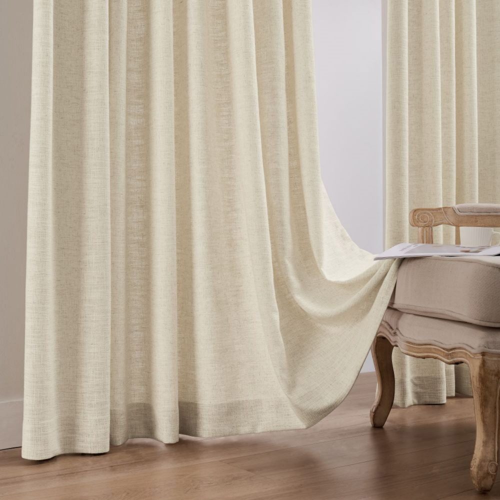 Sara Solid Linen Blend Curtains