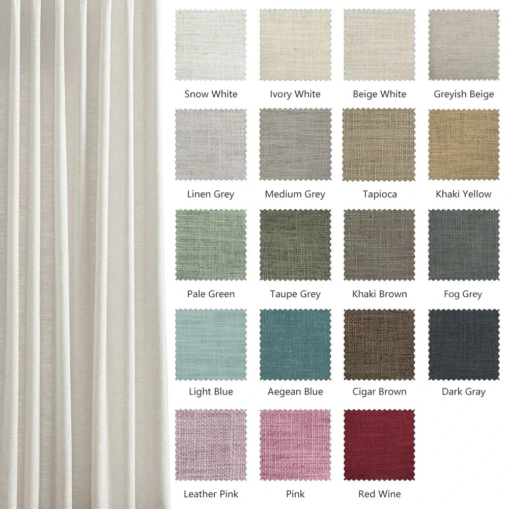 Sara Solid Linen Blend Curtains