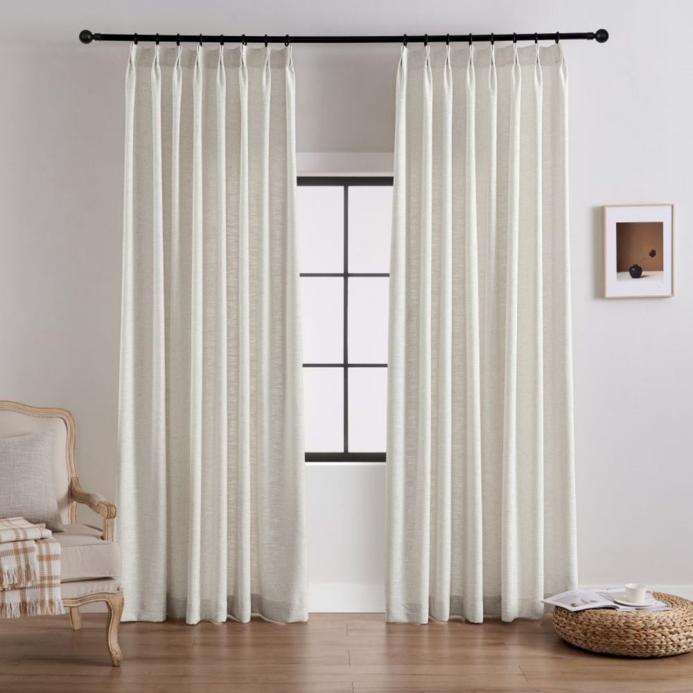 Sara Solid Linen Blend Curtains