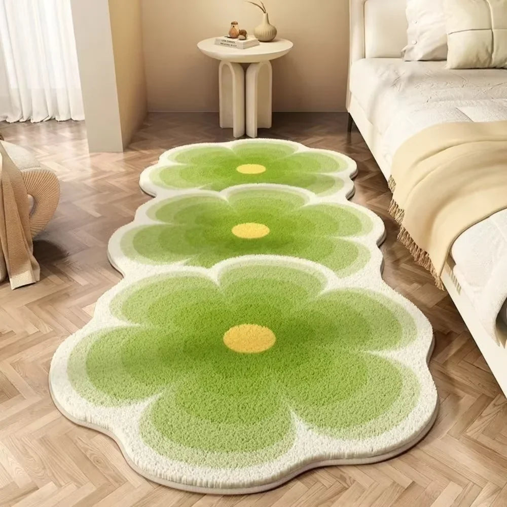 VIKAMA Soft Warm Bedside Floor Mat Simple High-End Bedroom Sofa Carpet Washable Waterproof Carpet Suitable Room Rug Home Decorat