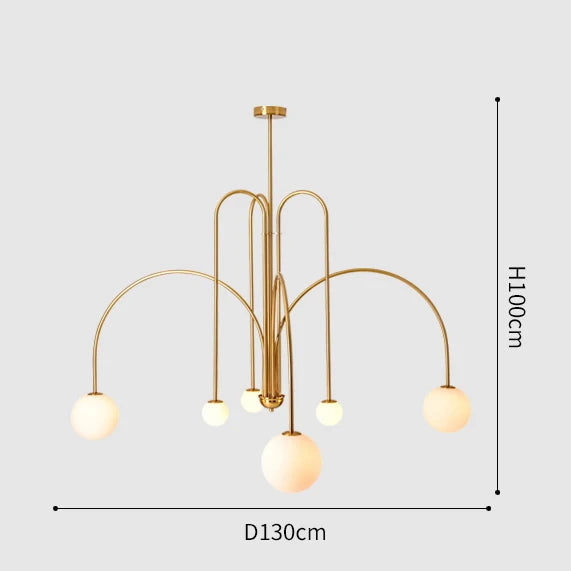 DecorBites™ LED Chandelier Glass Globe Lighting