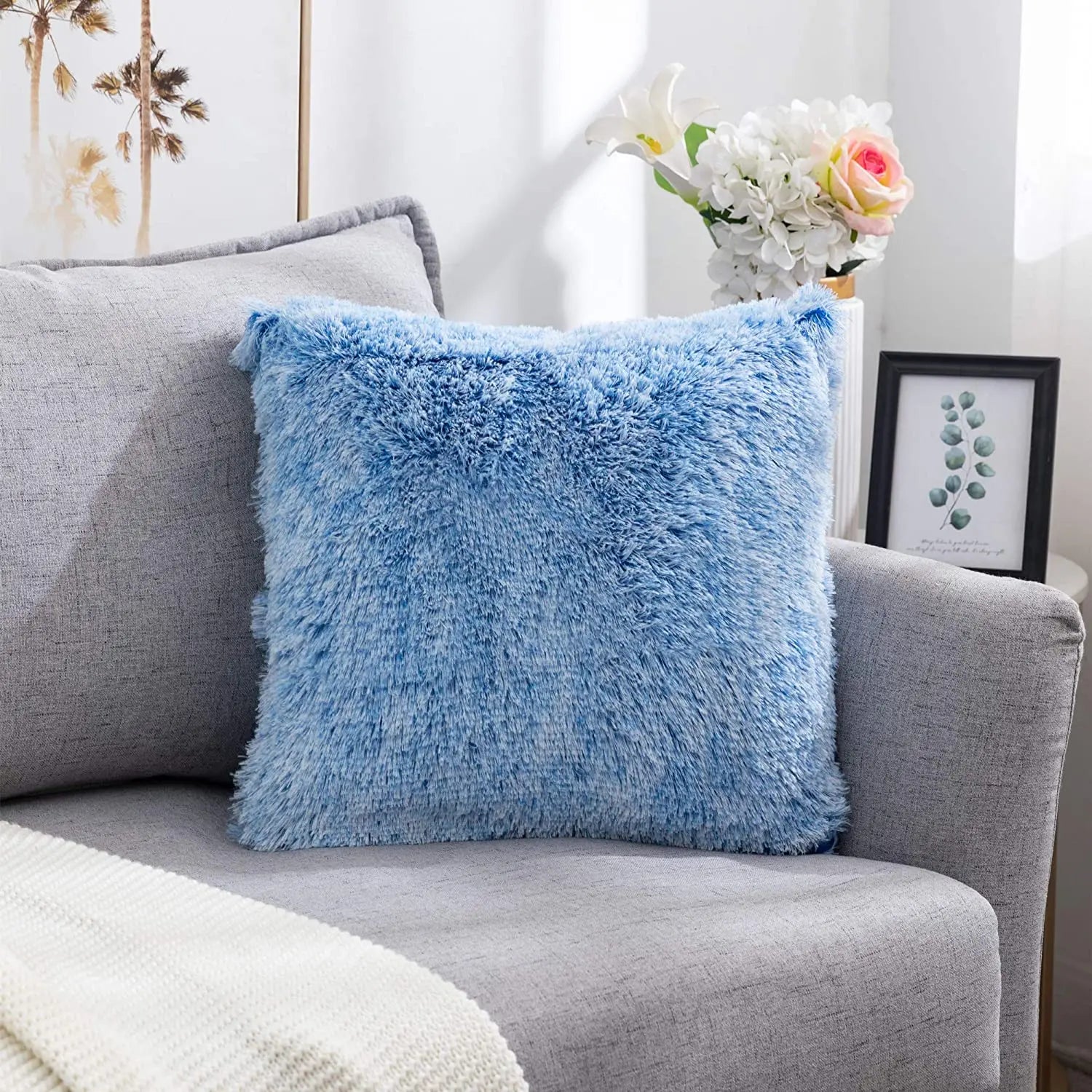 Fur Cushion Cover Plush 43x43cm