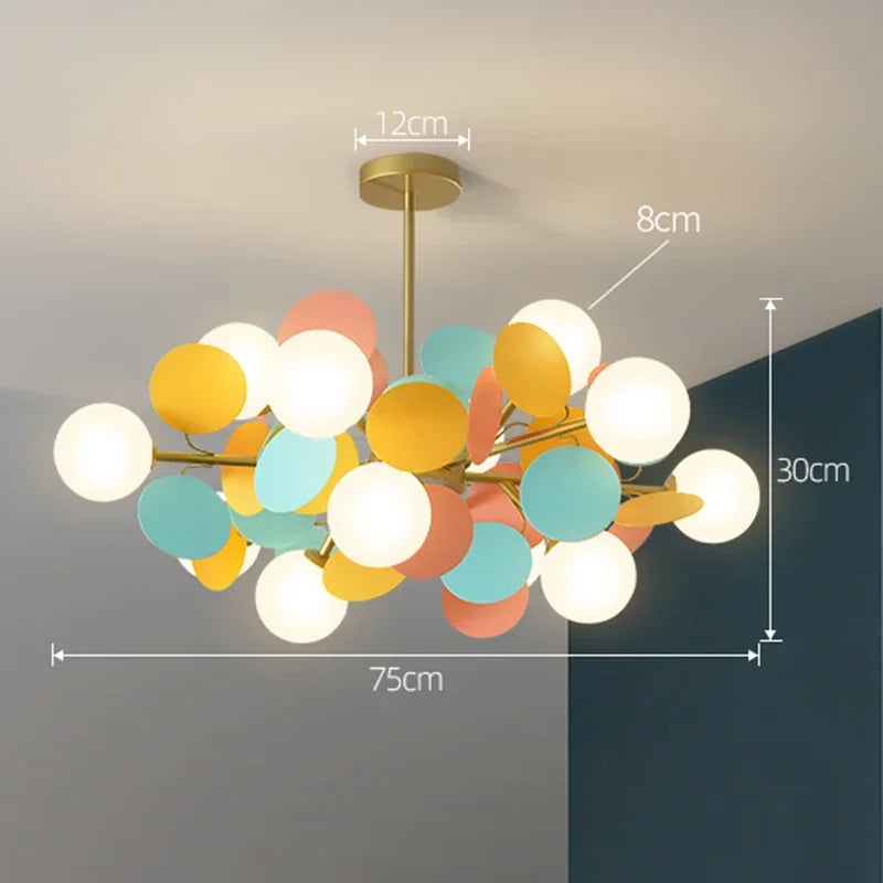 DecorBites™ Led Chandeliers Colourful Branch Ceiling Light
