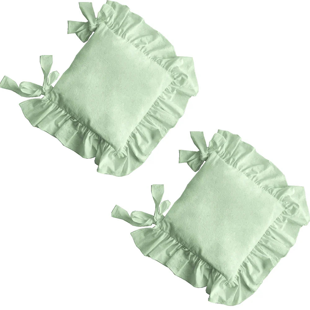 Ruffled Chair Pads Seat Cushion Covers