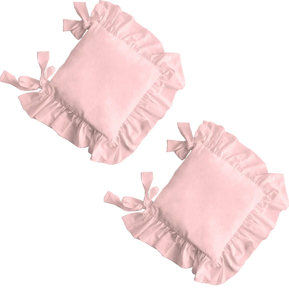 Ruffled Chair Pads Seat Cushion Covers