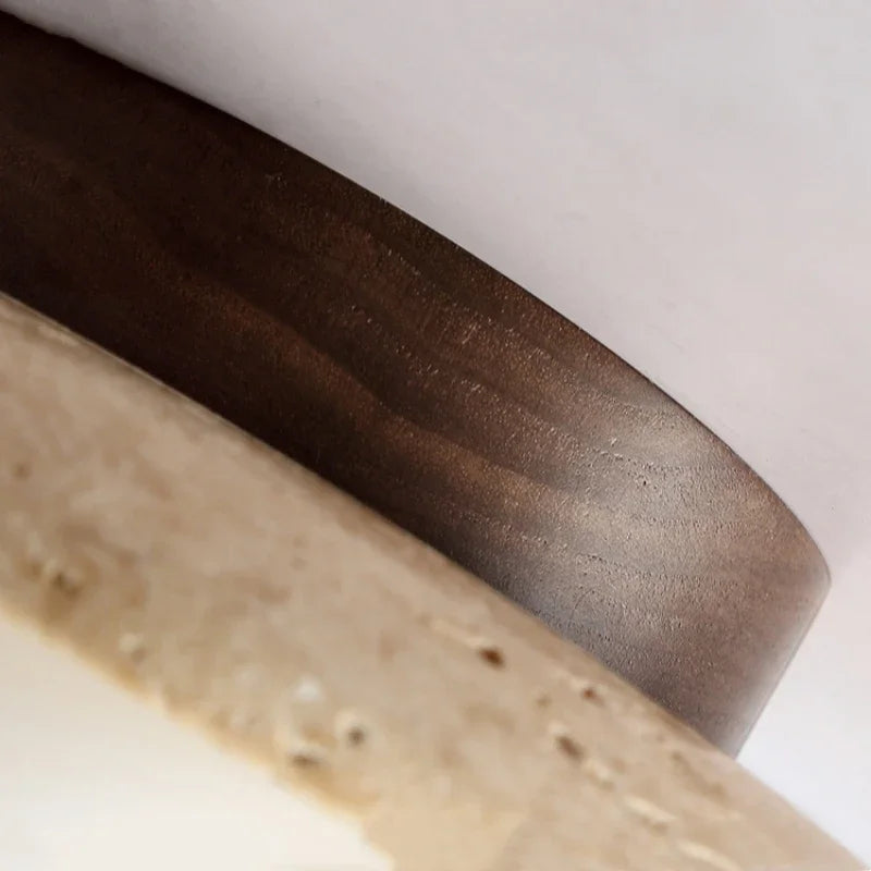DecorBites™ Travertine Ceiling Lamp Flush Mount