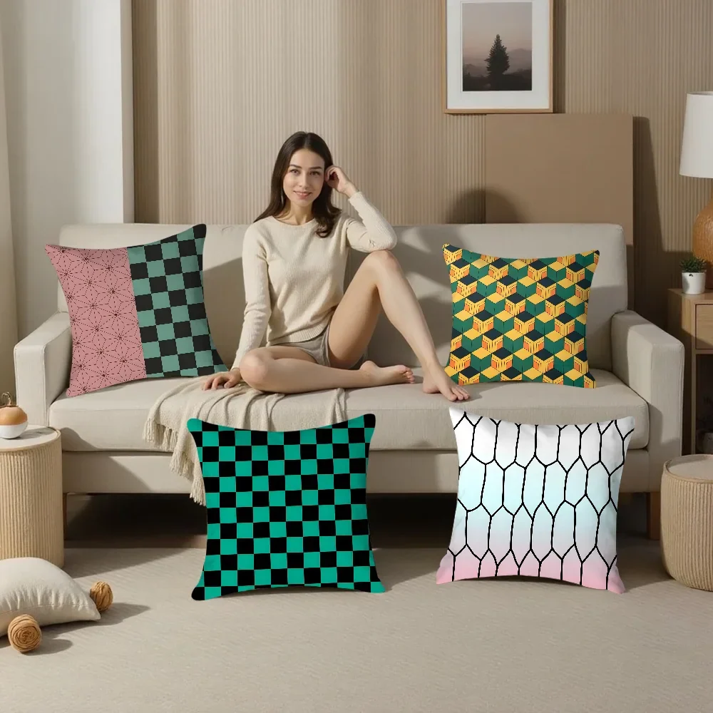 Demon Slayer Pillow Case Plush Fabric