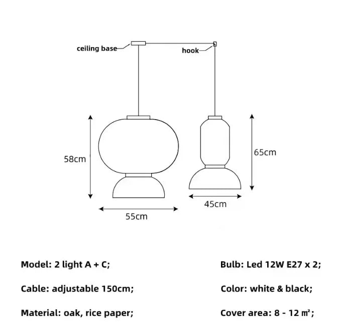 Pendant Light Rice Paper Lantern