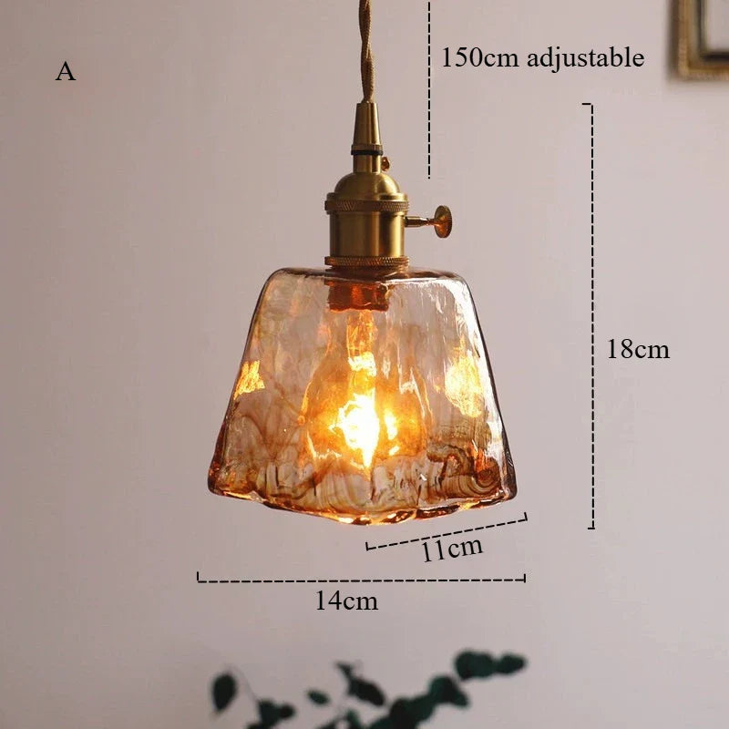Chandelier Vintage Brass Pendant Lamp