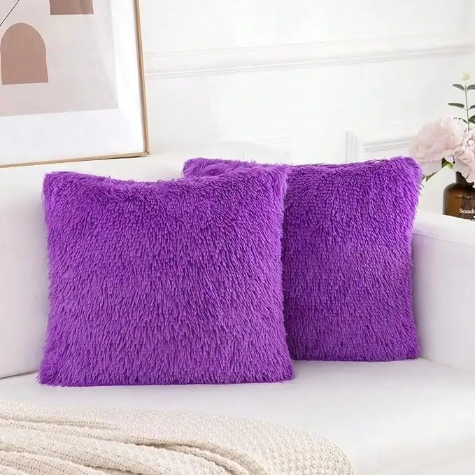 Faux Fur Pillow Covers Set