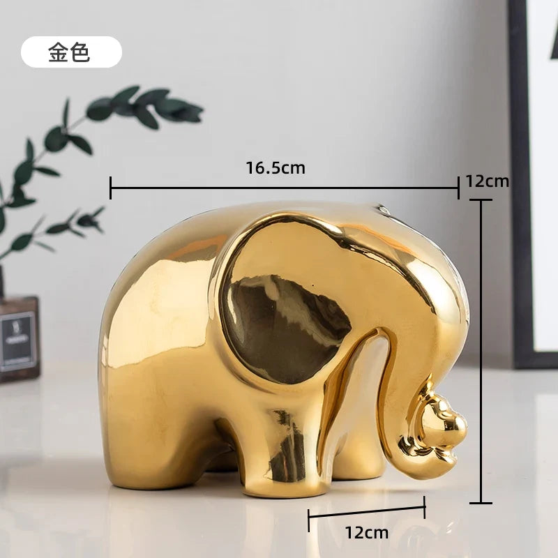 Cartoon Elephant Figurine Boho Home Decor Ornament Living Room Wine Cabinet DesktopTV cabinet Home