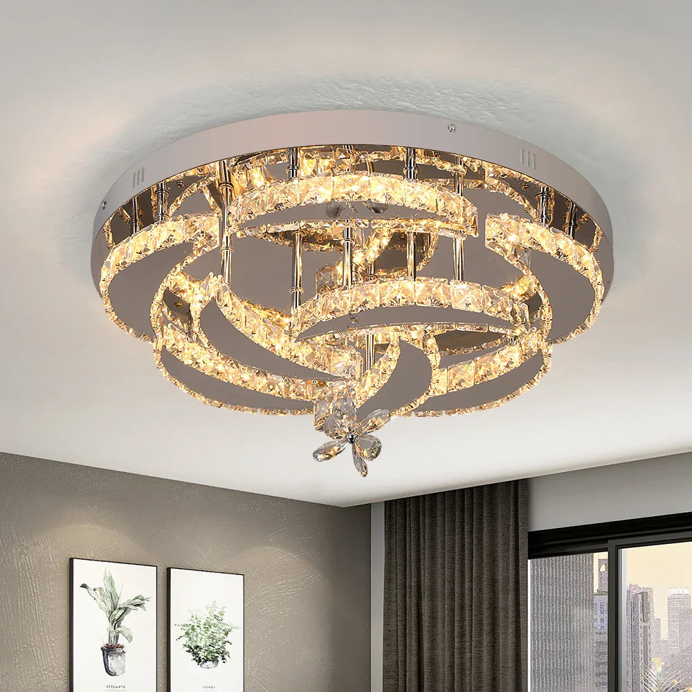 DecorBites™ Crystal Chandelier Modern Ceiling Light