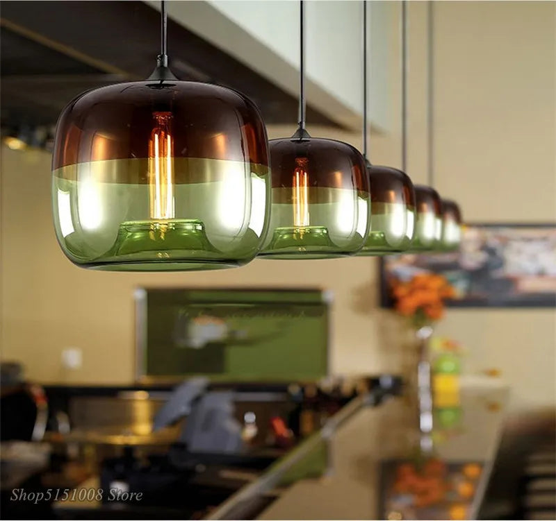 Apple Glass Pendant Lights Kitchen
