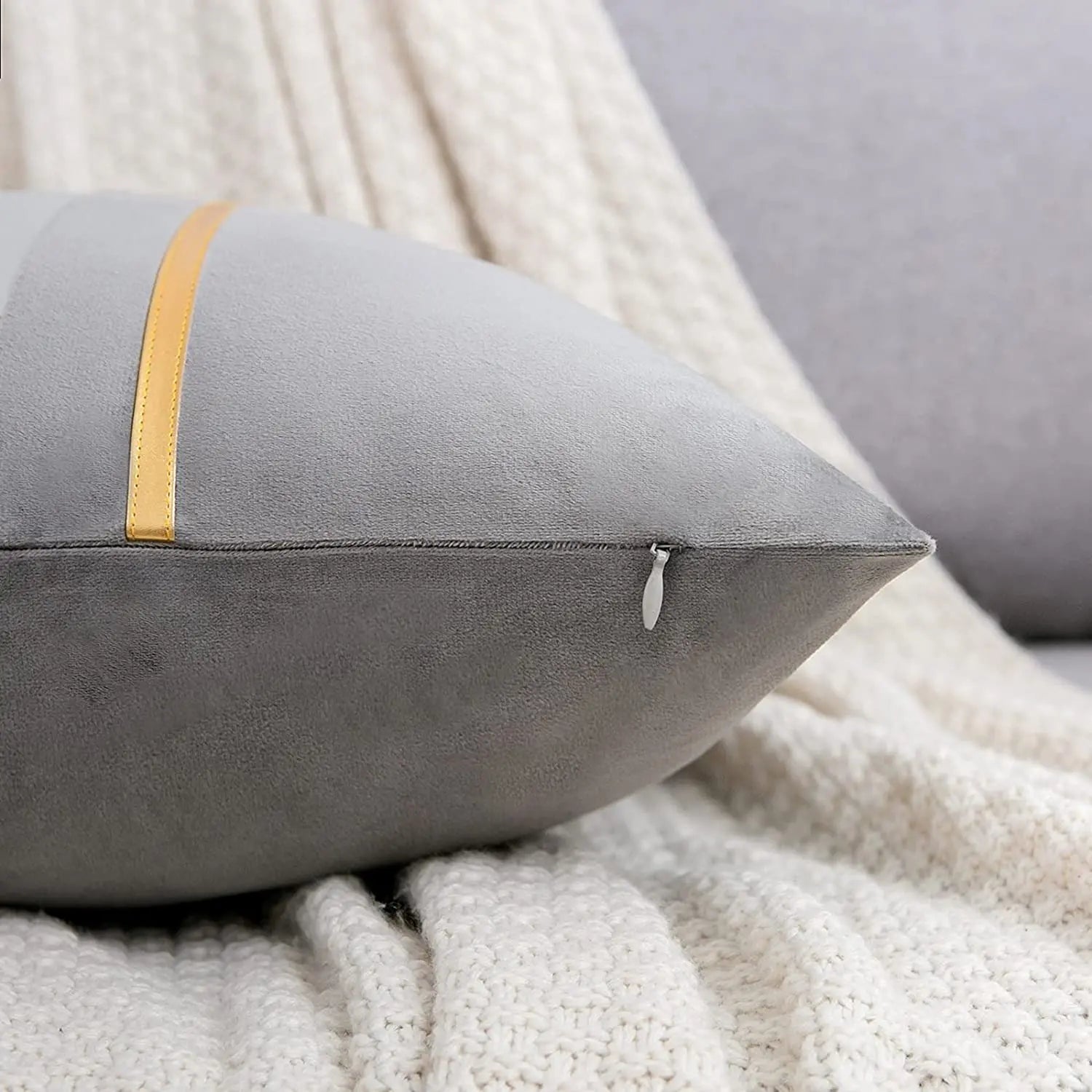 Velvet Cushion Cover Patchwork Design