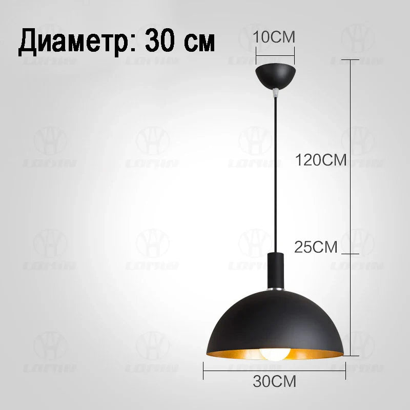 Industrial Ceiling Pendant Lamp Black