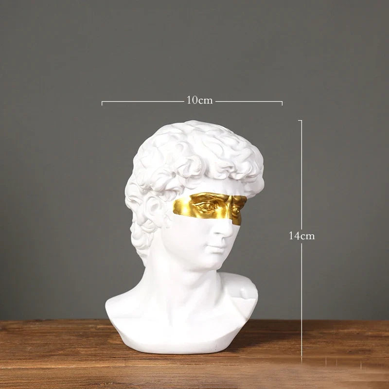 European Home Decoration David Head ResinStatues Statues Home Decor Modern Abstract Art Bust Sculpture Art Sketch Practice