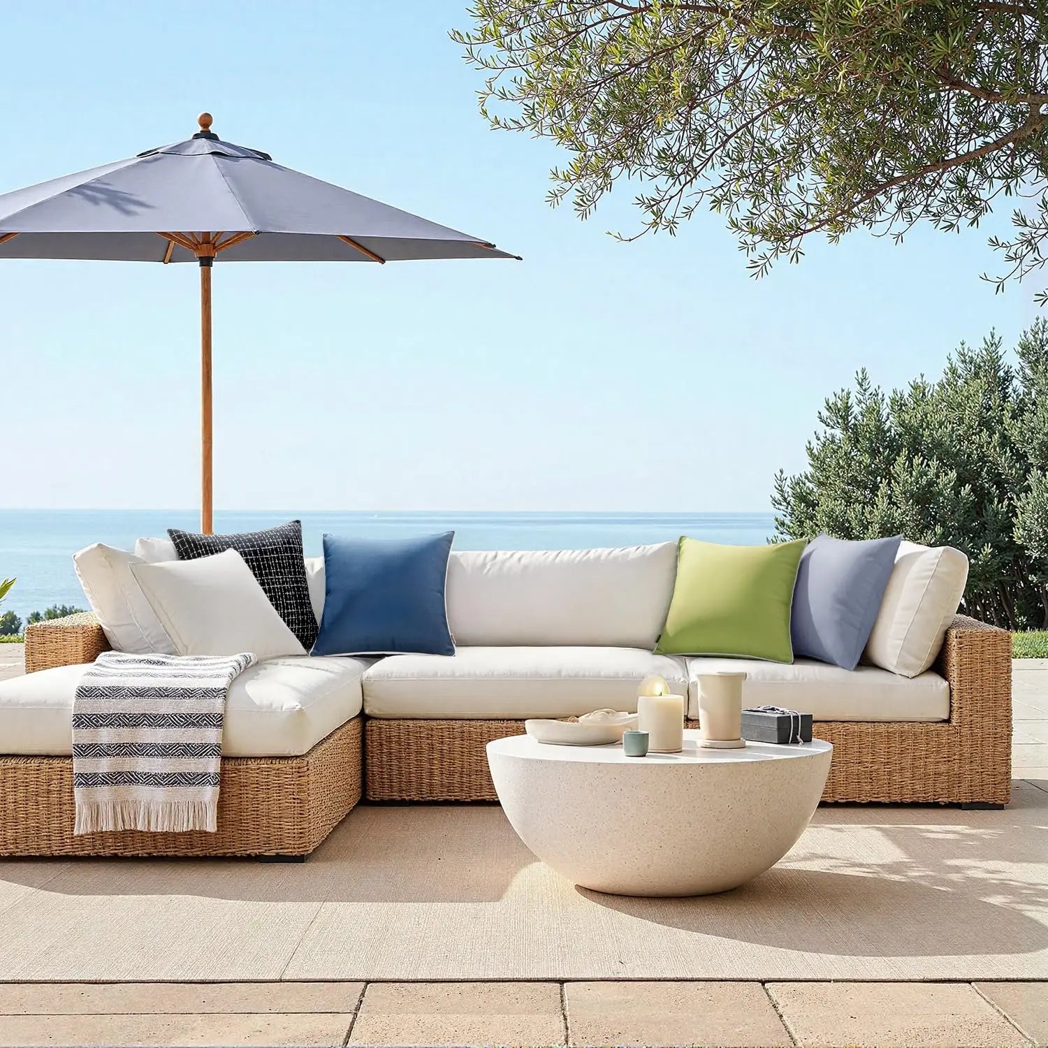 Outdoor Waterproof Pillow Covers Square