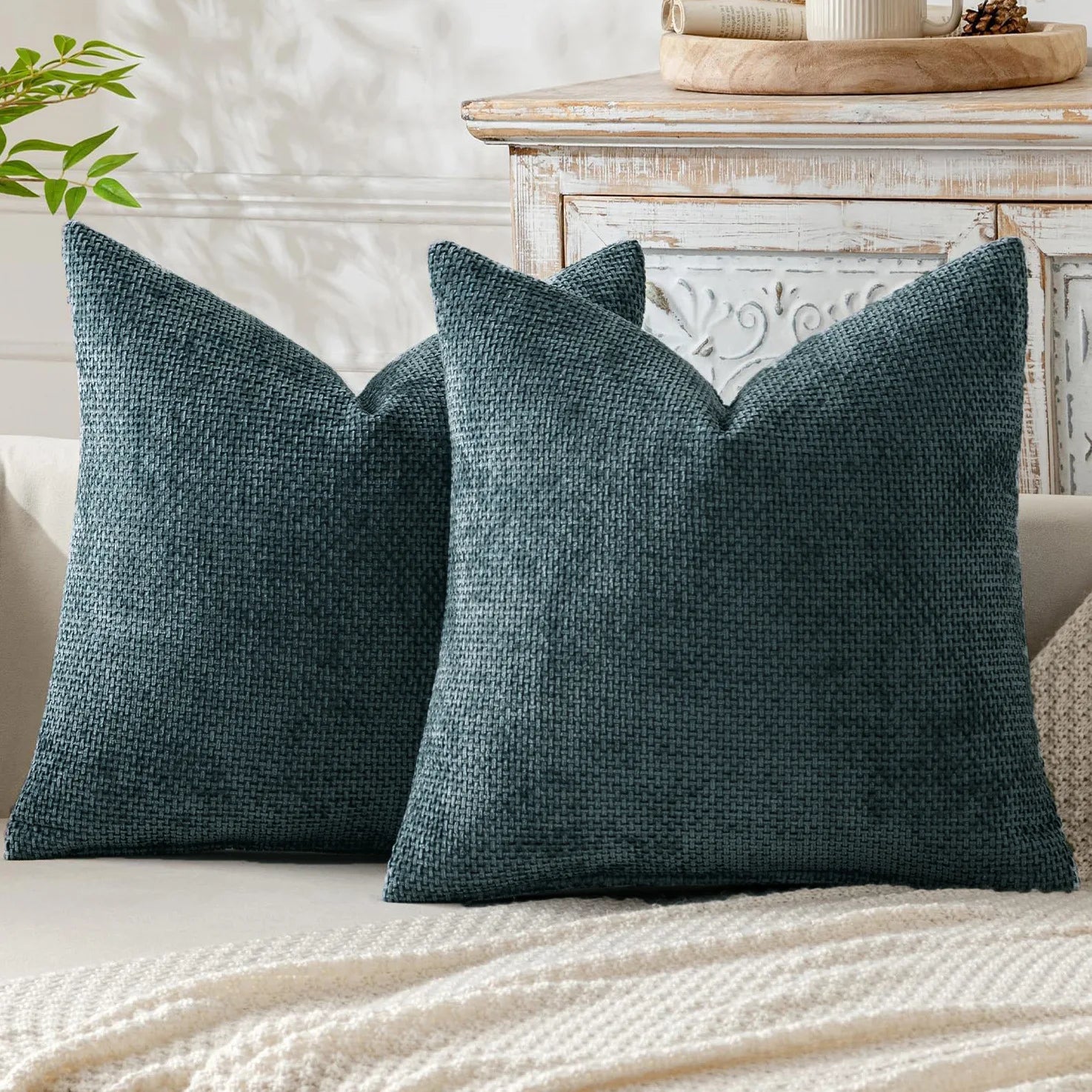 Chenille Throw Pillow Cover Decorative
