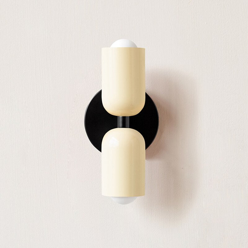 Colorful Modern Wall Sconce with Hand-Blown Glass Shade