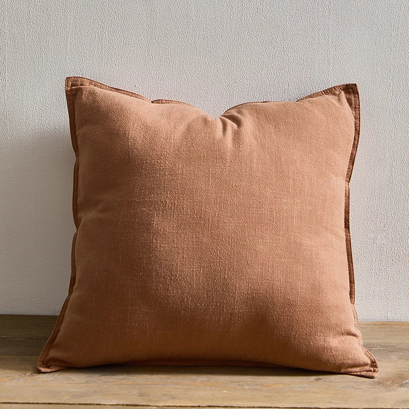 Pillow Cover Cotton Linen Washable