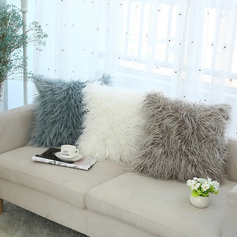 Faux Fur Throw Pillow Cover Luxury