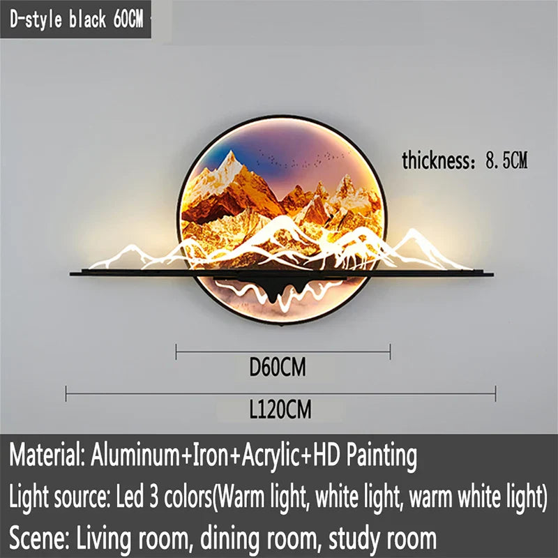 Dlight Decor Artistic Landscape Wall Glow Lamp
