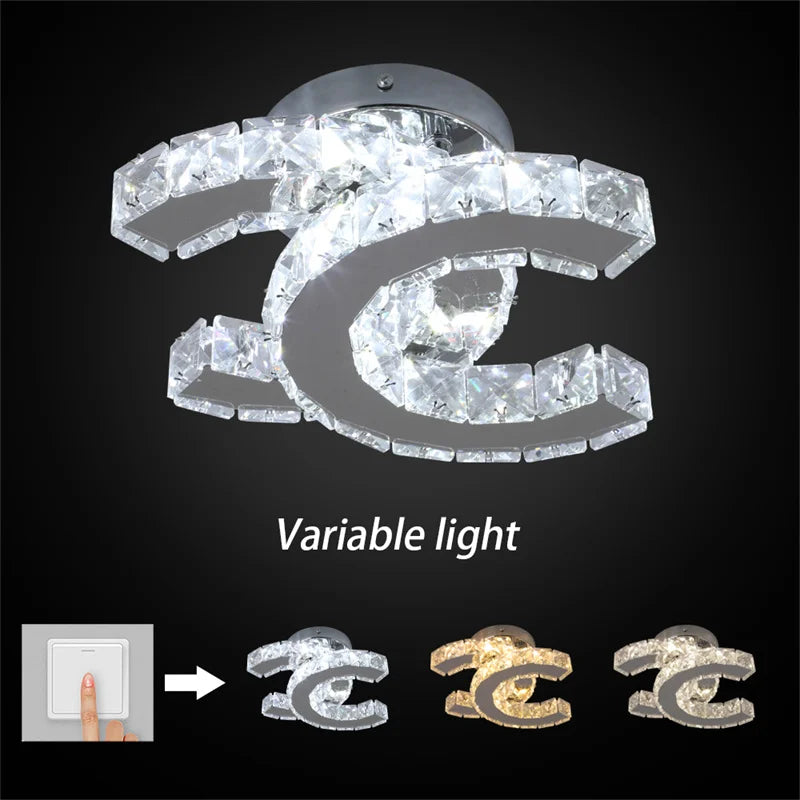 DecorBites™ Ceiling Chandelier Crystal LED Fixture