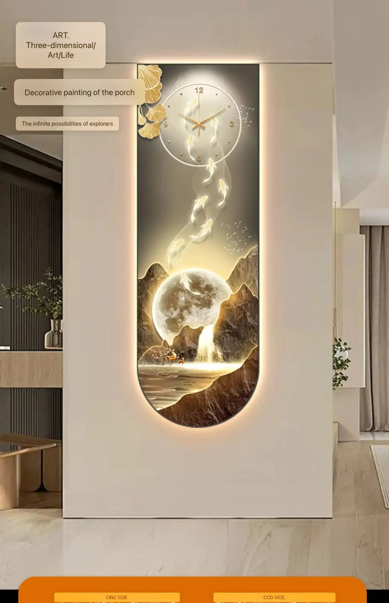 Dlight Decor Luminous Wall Clock with Elegant Glow