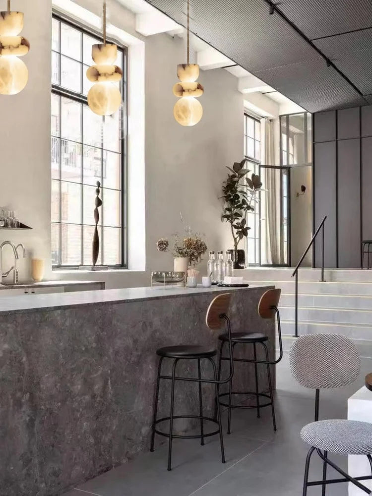 DecorBites™ Pendant Light Alabaster Ceiling Chandelier