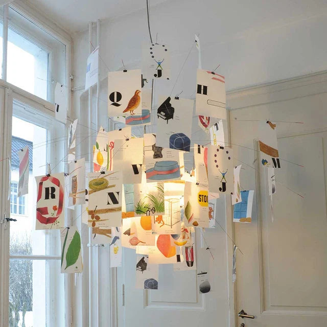 DecorBites™ Paper Chandelier LED Lamp Replica