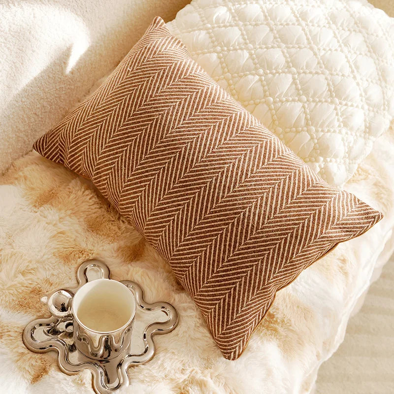Brown Luxury Throw Pillow Cover